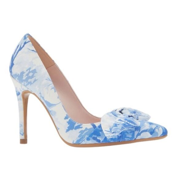 Ted Baker Blue Floral Heels - Picture 2 of 8